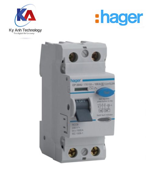 APTOMAT CHỐNG GIẬT 2 MODULE 20A RCBO HAGER AD620B