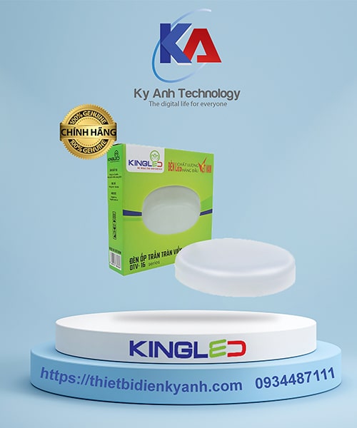 Đèn LED Ốp Trần Tràn Viền 18W 3 màu KingLED OTV-18SS-T220-DM