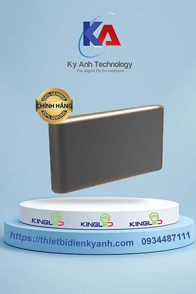 Đèn Led gắn tường ngoài trời 12W Kingled LWA8011-M-BK