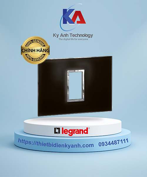 Mặt che chữ nhật mặt kính đen Arteor 1M - 575243 mirror black