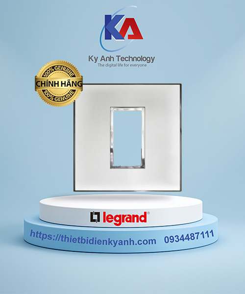 Mặt che vuông mặt kính trắng Arteor 1M - 575204 mirror white