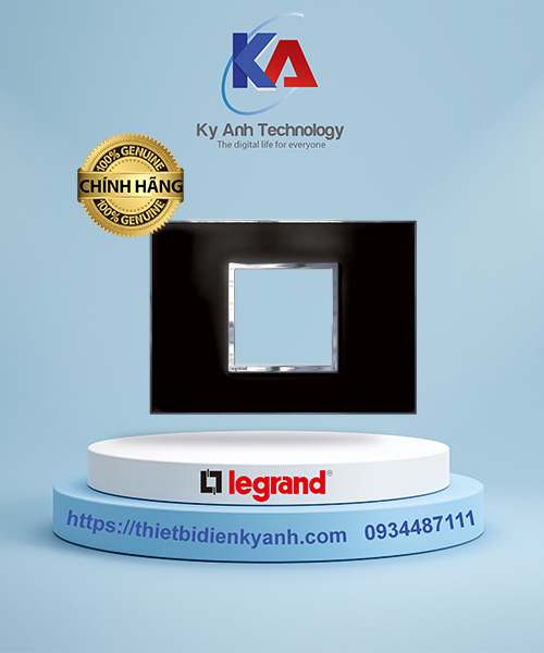 Mặt che chữ nhật mặt kính đen Arteor 2M - 575253 mirror black