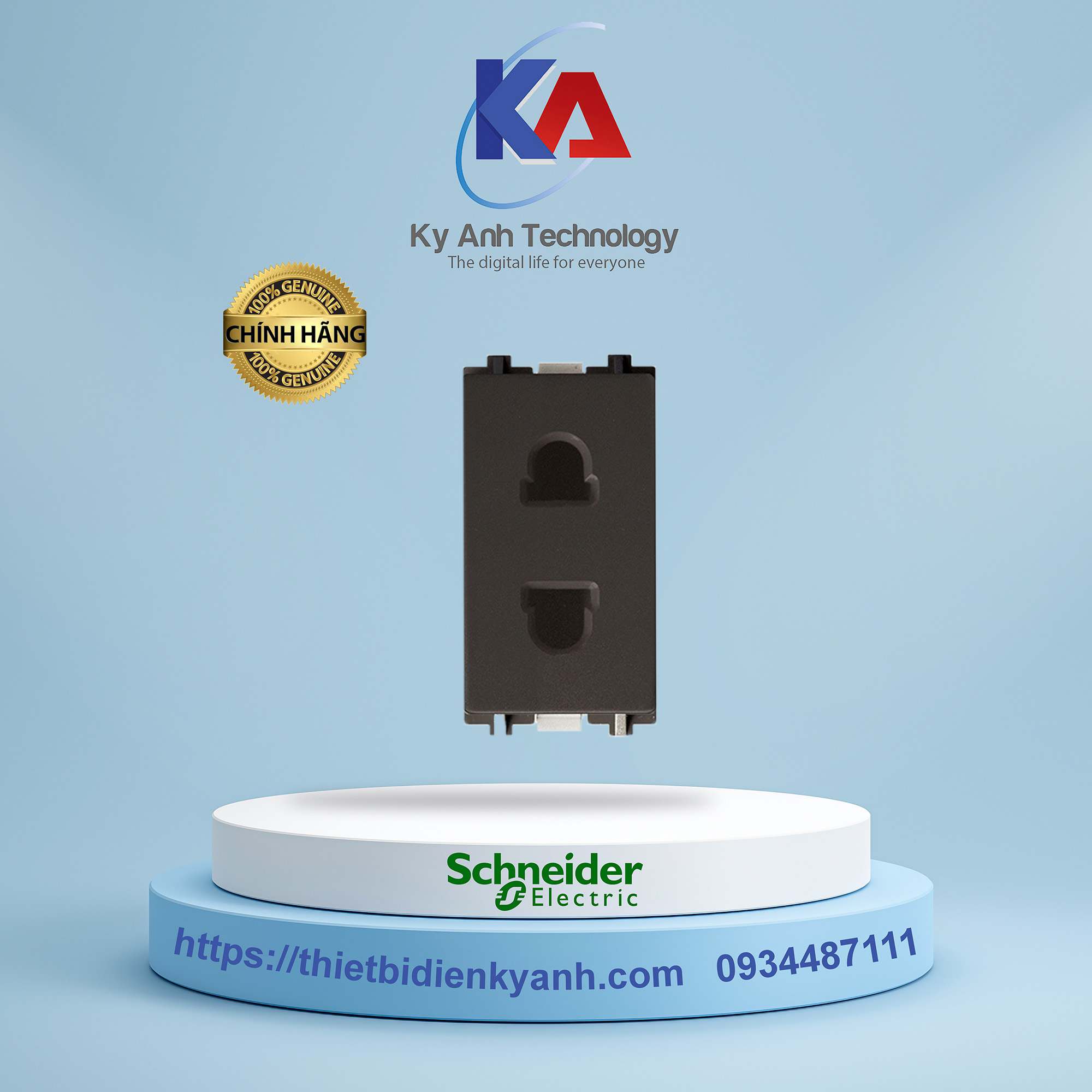 Ổ cắm 2 chấu size S Schneider 84426SUS_BZ_G19 Màu đồng