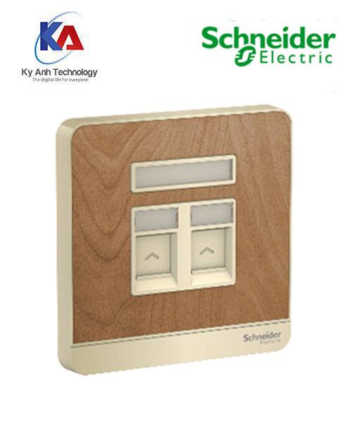 Bộ ổ cắm mạng data đôi E8332RJS5_WD_G19 AvatarOn Schneider