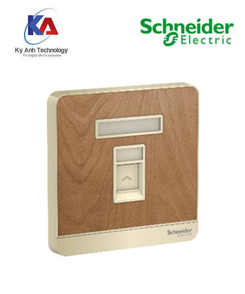 Bộ ổ cắm điện thoại đơn E8331RJS4_WD_G19 AvatarOn Schneider