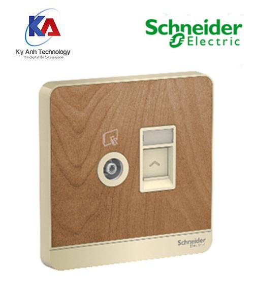 Bộ ổ cắm Tivi+ Mạng E8332TVRJS5_WD_G19 AvatarOn Schneider