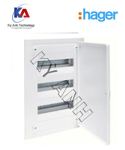 Vỏ tủ điện âm tường cánh nhựa 36 module Hager VF312PM