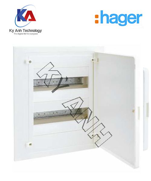 Vỏ tủ điện âm tường cánh nhựa 24 module Hager VF212PM