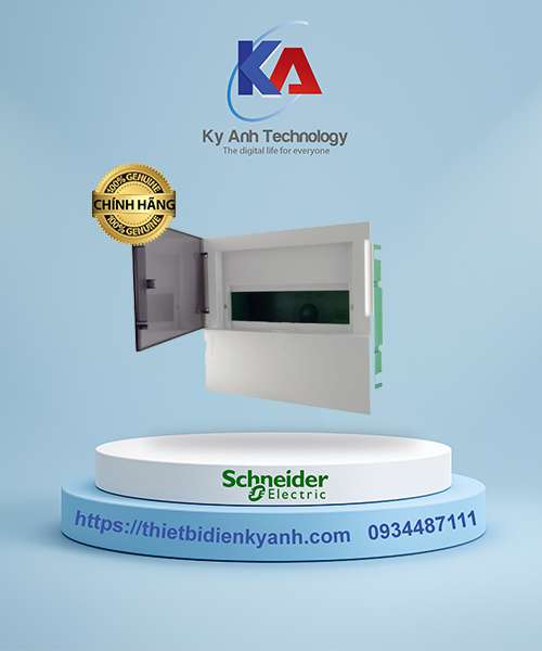 Tủ điện nhựa âm tường 4 module cửa mờ MIP22104T Schneider