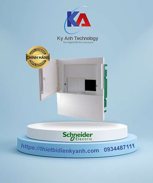 Tủ điện nhựa âm tường 4 module cửa trắng MIP22104 Schneider